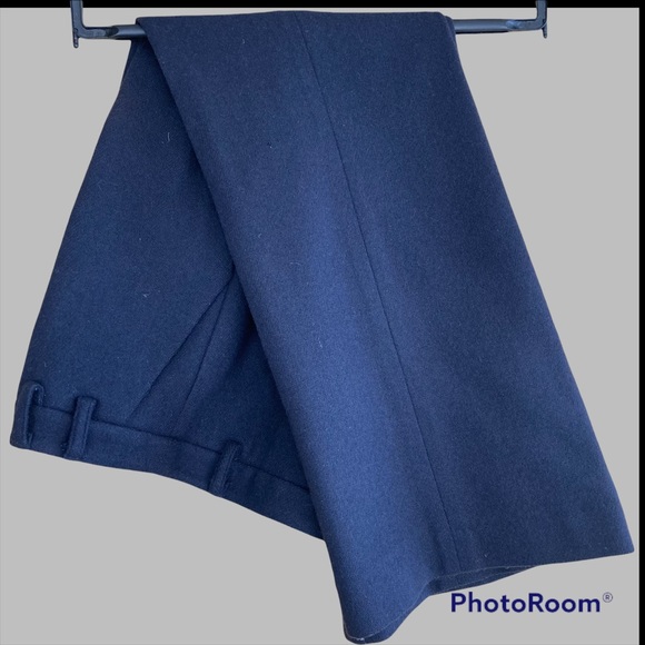 walter Pants - WALTER Wool Blend Straight Leg Dress Pants In Blue Size 2